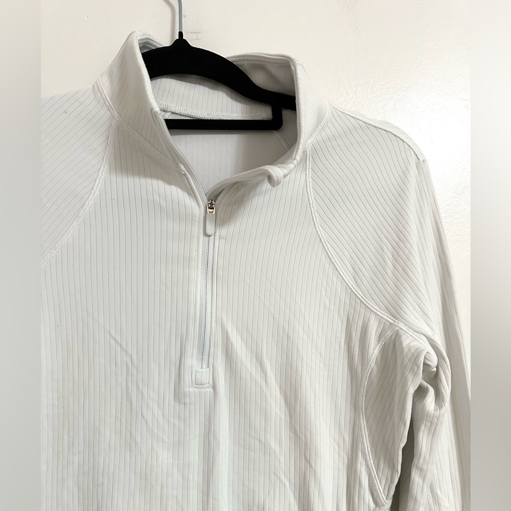 Lululemon Its Rulu Run Ribbed Cropped Half Zip 4 - Picture 6 of 8